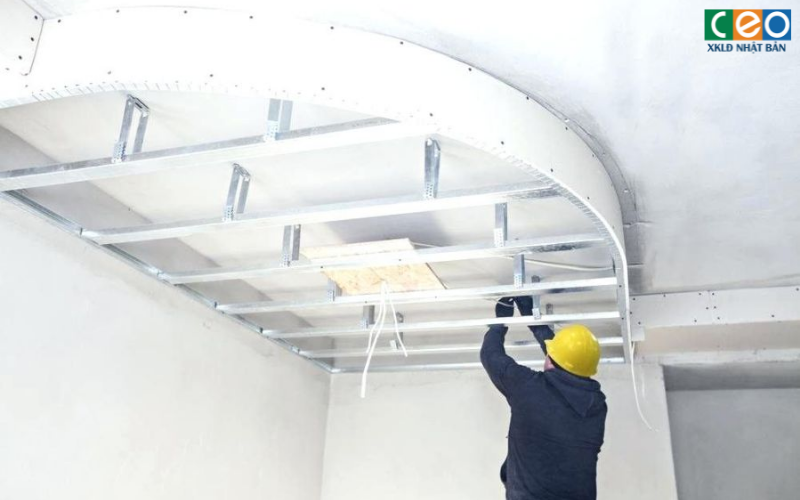 HOÀN THIỆN NỘI THẤT LẮP ĐẶT KHUNG XƯƠNG THẠCH CAO VÀ CÁC CÔNG VIỆC LIÊN QUAN THÁNG 7/2024